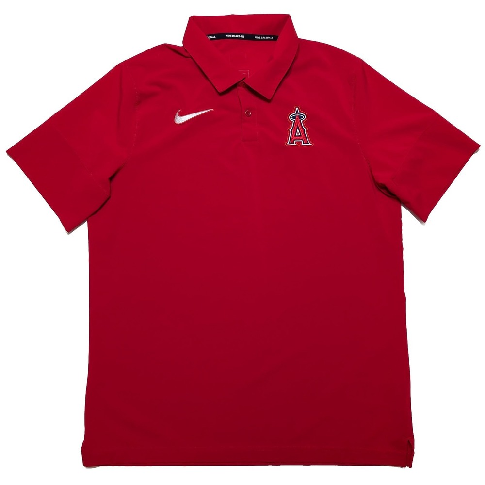 NIKE Anaheim Angels MLB Polo Shirt Red Large L
